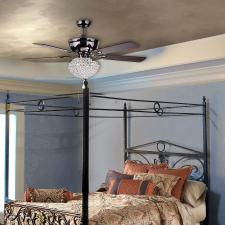 Bedroom eiling wall color blue light